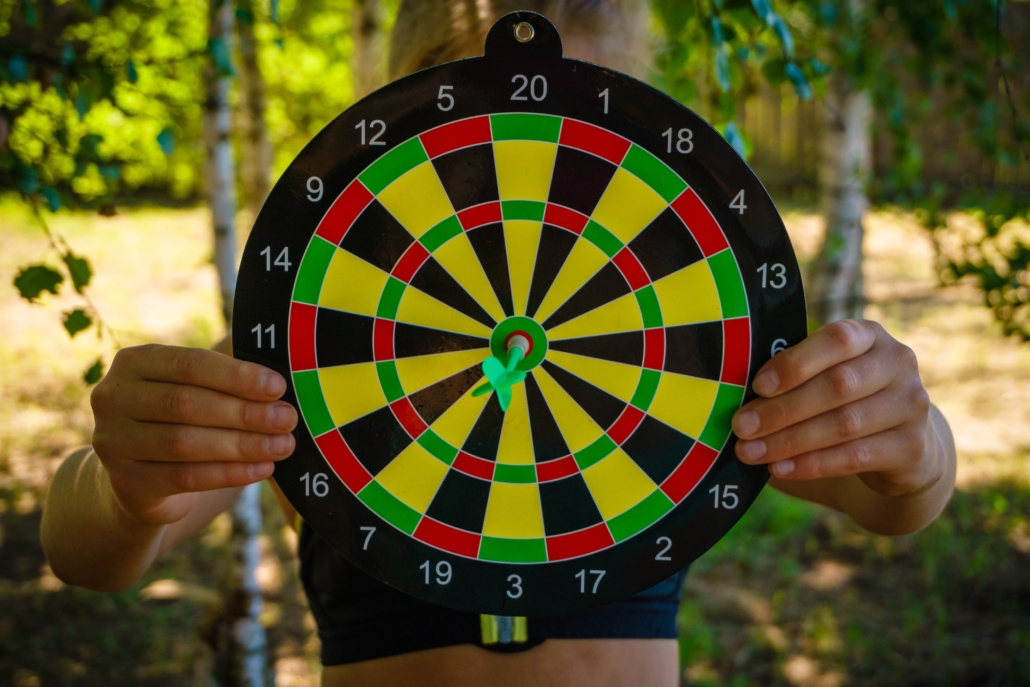 Dart on a bullseye perfectionism