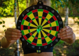 Dart on a bullseye perfect score