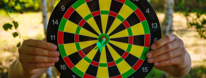 Dart on a bullseye perfect score