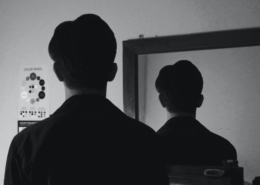 man in front of mirror representing schizoid personality